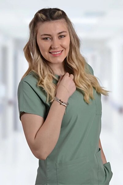 Liya Kadın Likralı Küf Yeşili Doktor Hemşire Forması