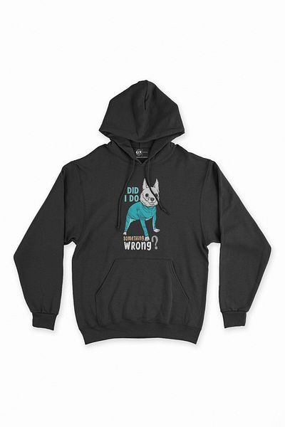 Cix Hanorac negru cu glugă - Design Something Wrong Dog