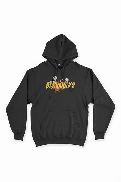 Cix Суитшърт с качулка Seriously Black Are You Serious