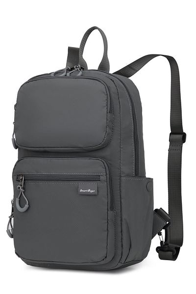 SMART BAGS Sima Anthracite Women's Backpack Multi-Eye Waterproof Fabric Lightweight Model for School Travel Use