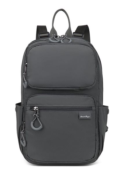 SMART BAGS Sima Anthracite Women's Backpack Multi-Eye Waterproof Fabric Lightweight Model for School Travel Use