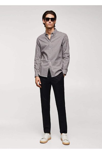MANGO Man Βαμβακερό πουκάμισο Gingham