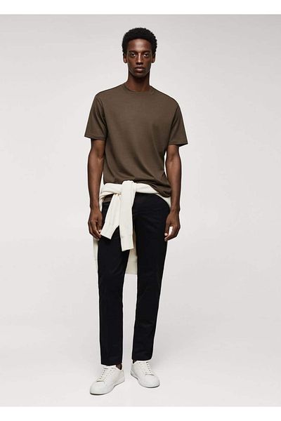 MANGO Man Regular fit mercerized shirt