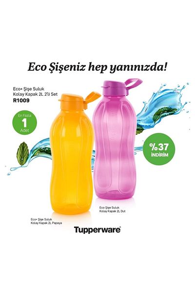 Tupperware Water Bottle 2 Pieces 2 Liters