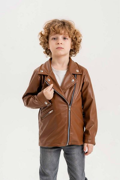 Gold Class Kidswear Jachetă de piele pentru baieti cu fermoar