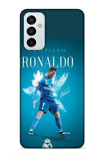 Lopard Case for Samsung Galaxy M23 Riksos Footballers 11 Cristiano Ronaldo Blue 4K Printed