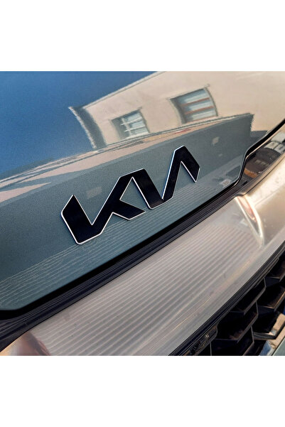 GRAFİCAR مجموعة ملصقات تزيينية مكونة من 5 قطع متوافقة مع تصميم كيا سبورتاج، باللون الأسود اللامع