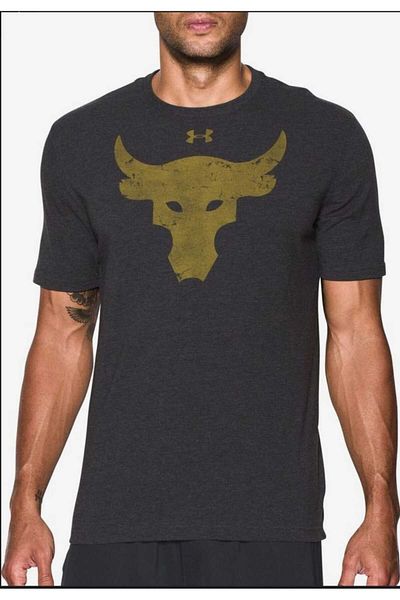 PUNIX LARGE SIZE HIGH QUALITY COTTON WOVEN MEN'S ANTHRACITE T-SHIRT