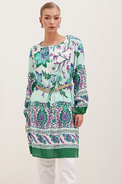 Bigdart 5902 Rochie cu modele cu curea - Verde