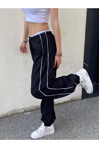 DEEFWEAR Y2k Zip Detailed Parachute Sweatpants and Trousers