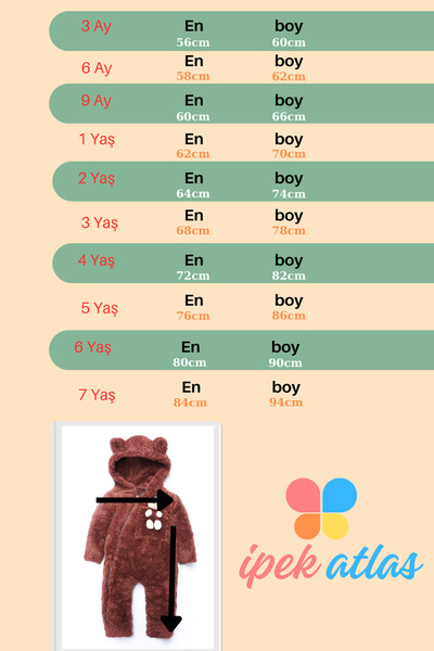 ipek atlas Arzu Design X Girl Baby Boy και Παιδική βελούδινη φόρμα αρκούδας