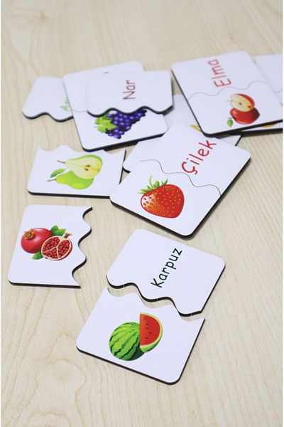 kutuTR Notpa Intelligence Card 'I'm Learning Fruits Set' 16 pieces (8 pieces double)