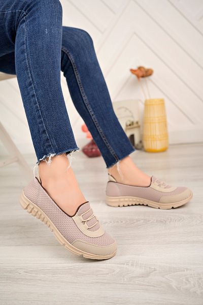 Nexs Women's Cream Laced Orthopedic Casual Sneakers