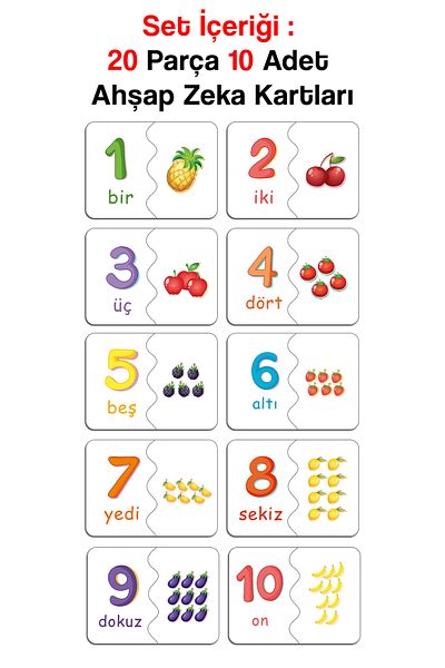 kutuTR Notpa Intelligence Card 'I'm Learning the Numbers Set' 20 pieces (10 pieces double)