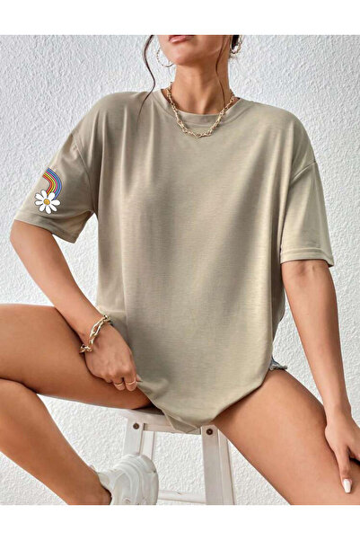 FAVORİST Duga i Daisi štampana pamučna majica