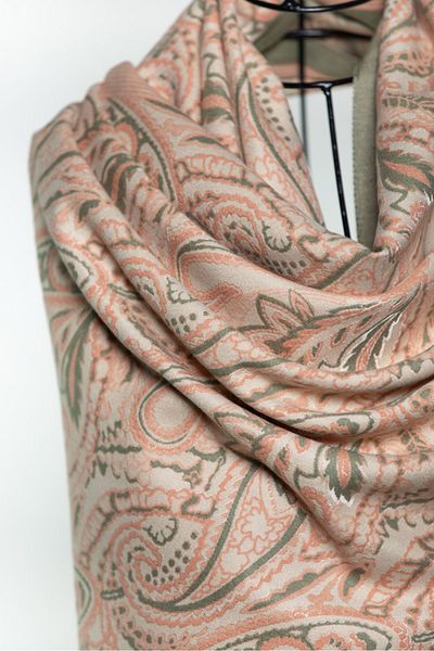 MAWLANA CASHMERE & SILK MODAL CASHMERE JACQUARD SHAL (WITH BAZLI)