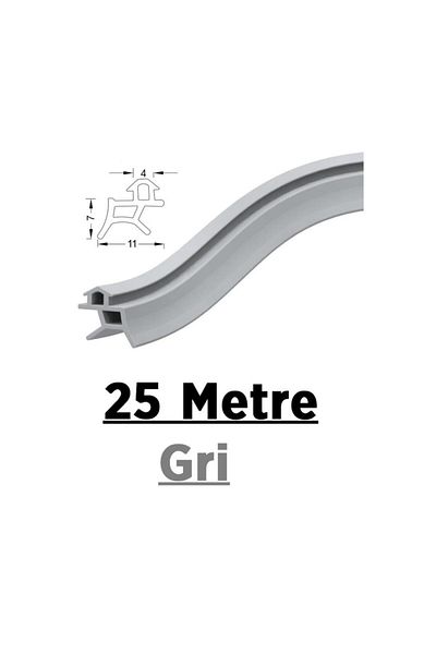 DKF CONTA Gray Pvc Pen - Door and Window Wick Kontesi 25 Meters