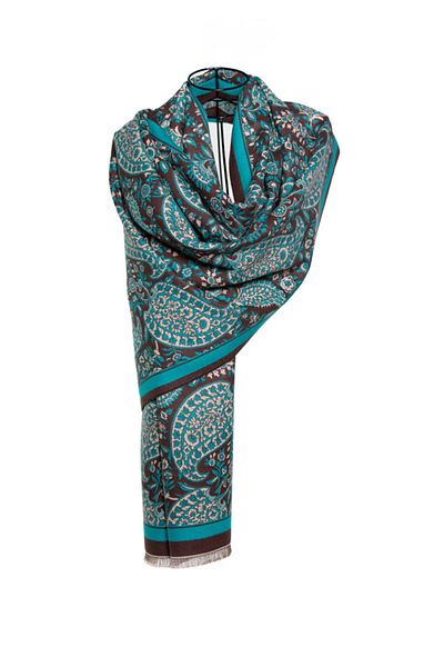 MAWLANA CASHMERE & SILK MODAL CASHMERE JACQUARD SHAL (LEADED)