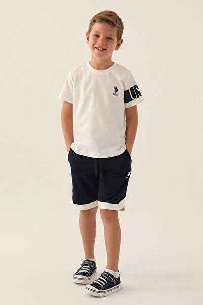 U.S. Polo Assn. Комплект горна и долна част за писане с главни букви за момче