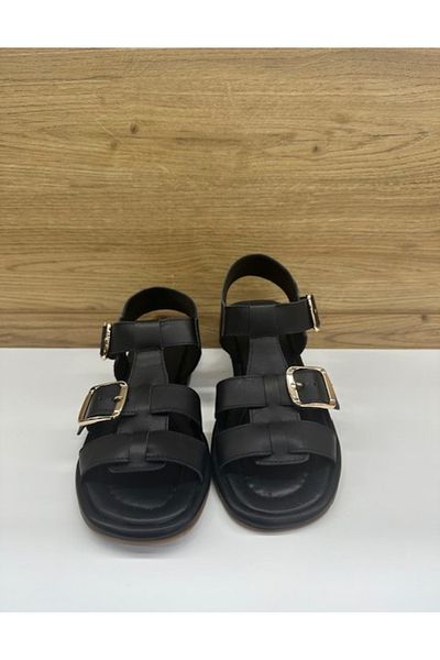 Rachel Sandale casual pentru femei Milano 29626 din piele neagră