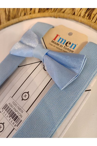 Monkabox Set de 5 bretele cu papion albastru
