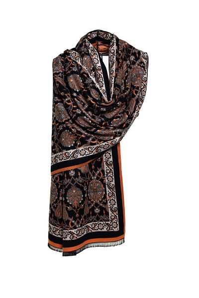 MAWLANA CASHMERE & SILK Şal Jacquard din Caşmir Modal Tulip