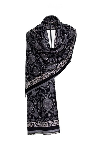 MAWLANA CASHMERE & SILK ŞAL JACQUARD MODAL CAȘMIR (TULIP)