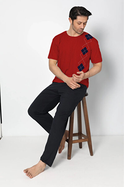 Ayans Pijama Summer Cotton Combed Men's Pajama Set