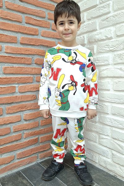 endudu Mickey Mouse a kačer Donald tištěná 2dílná sada kreslených postaviček Dětská pyžamová sada Unisex