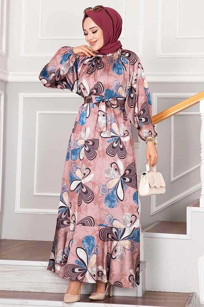 EBRUTESETTÜR Flounced Hijab Dress - Skirt Detail