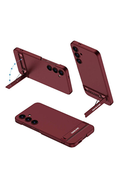 Rivor Samsung Galaxy S24 Plus Uyumlu Kılıf Kamera Korumalı Renkli Dikey Stand...