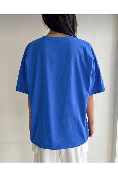 khufu Μπλουζάκι με εμπριμέ μπλε TOM και JERRY Trend Oversize