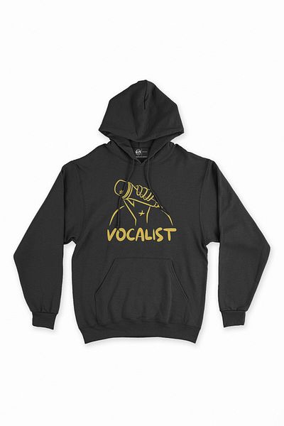 Cix Hanorac negru cu glugă Vocalist