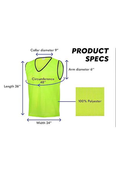 Magic Lock Magic Locks Premium Mesh Phosphor Colored Training Vest (10 Pieces)