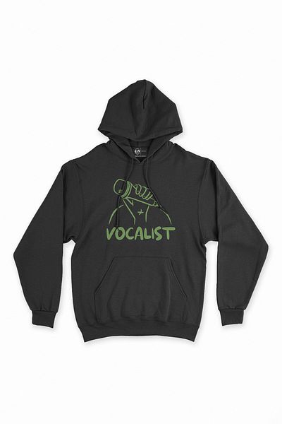 Cix Hanorac negru cu glugă Vocalist