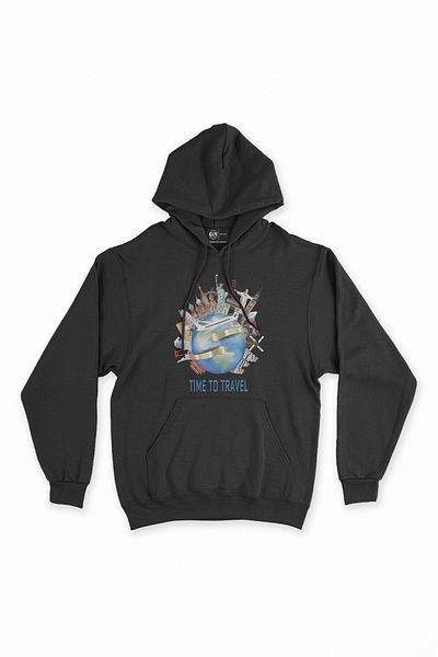 Cix Φούτερ με μαύρη κουκούλα - Travel Time Hoodie