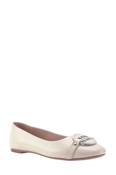 Nine West BENGOL 3FX - Off-White Women's Ballerinas