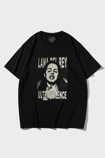 EFBUTİK تي شيرت Lana Del Rey Ultraviolence باللون الأسود