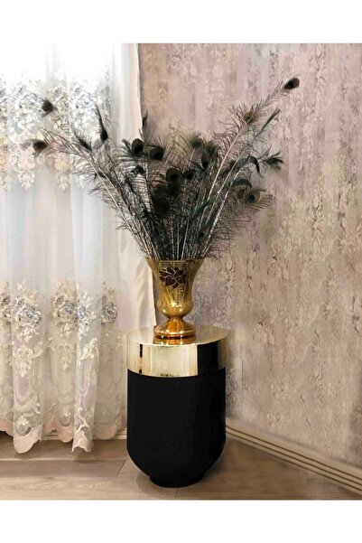 evdeniste Dekoratif Büyük Gold Masa, Darbuka Masa 60 Cm