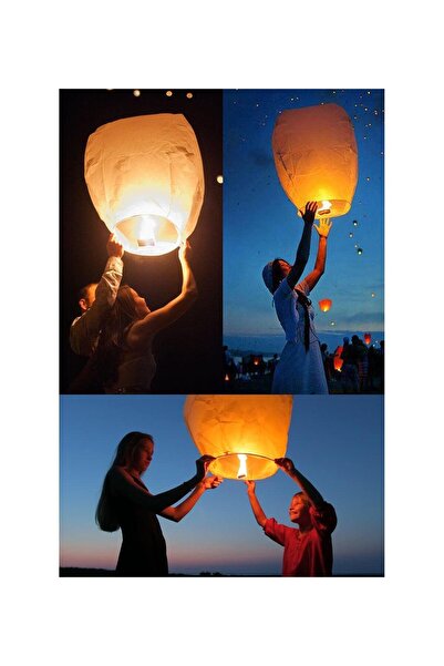 Mashotrend 1 Adet Dilek Feneri - Sevgili Feneri - Dilek Balonu - Sevgililer Günü - Romantik Hediye