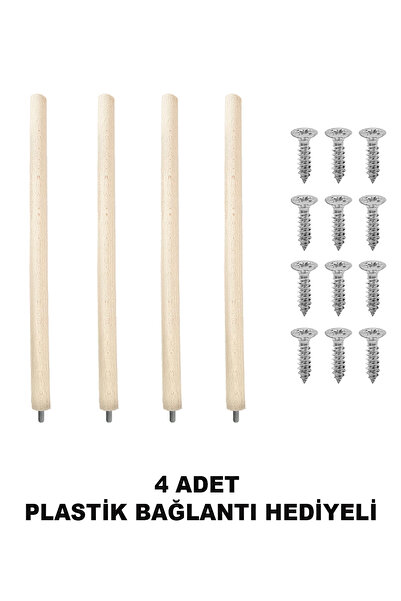 Weblonya Ahşap Sehpa Ayağı Dresuar Masa Ayağı 45 cm 8081