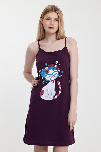 Penyelux Women's Printed Beach Fashion Sea Textile Dress Tunic Pareo Purple