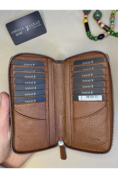SANAT LEATHER SL-616 багатокарточний гаманець з натуральної шкіри на блискавц...
