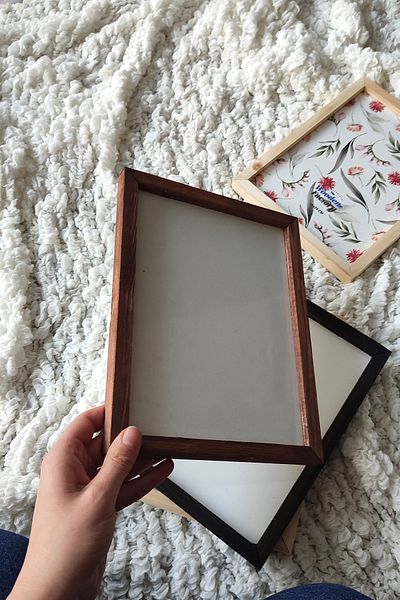 Wooden Factory Original, Channeled, Replaceable Wooden Frame, One Piece Blank Frame (with Front protection), 18X24 CM