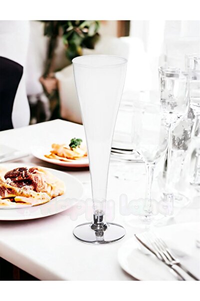 Happyland 6'lı Plastik Gümüş Renk Şampanya Kadehi 6 Adet Parti Bride To Be Kadeh Seti