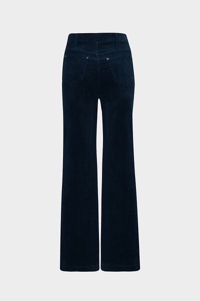Açelya Okcu Premium High Waist Lycra Flare Velvet Trousers