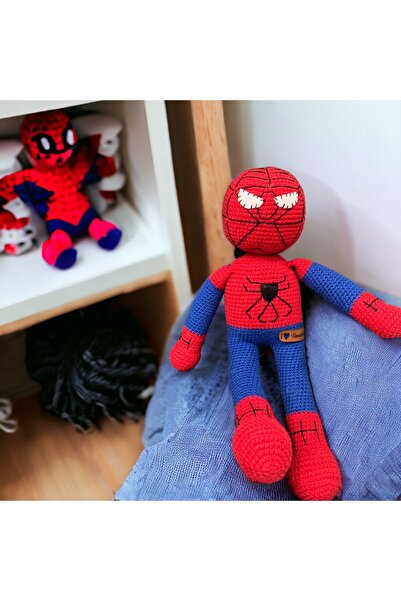 Örümcek Adam Figürü Amigurumi Çocuk Antialerjik El Yapımı Oyuncak