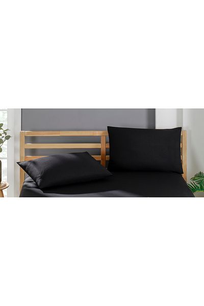 INTER Z 2 Pieces Cotton Pillow Case 50 X 70 Cm Black