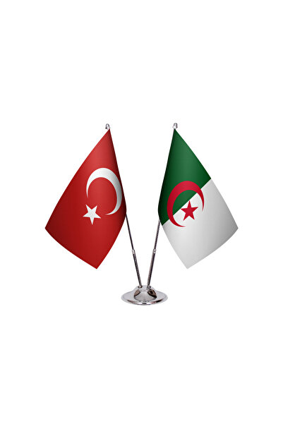 Genel Markalar CEZAYİR V MODEL İKİLİ MASA BAYRAĞI SETİ