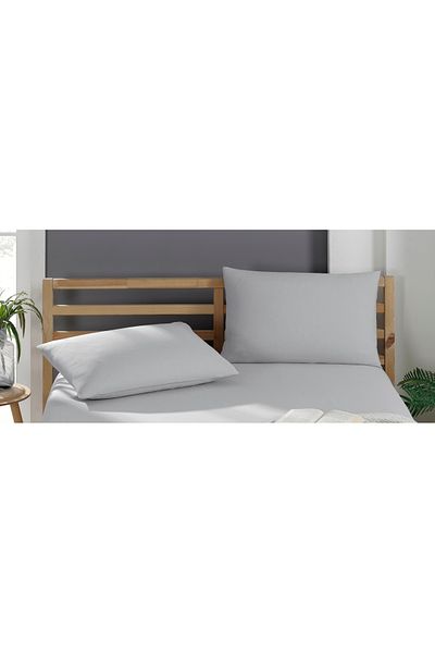 INTER Z 2 Pieces Cotton Pillow Case 50 X 70 Cm Gray